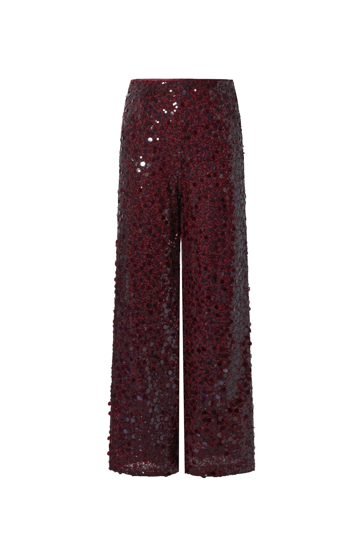 Polyesterfaser (Polyester) Gerade Hose Pailletten Elegant Alle Passform Kleidung