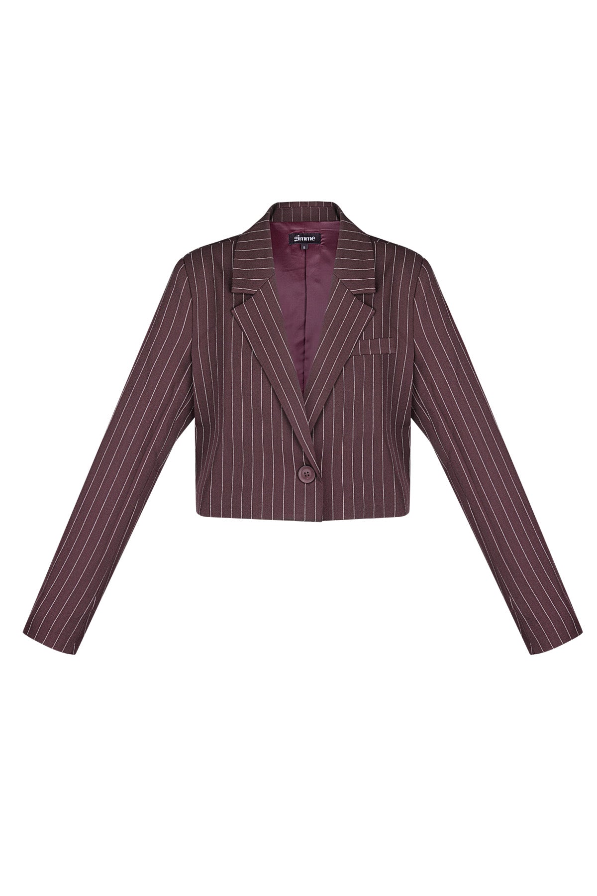 Kurzer Blazer mit Kreidestreifen