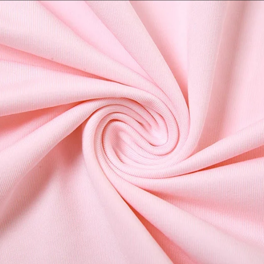 Rose Off-Shoulder Langarmkleid