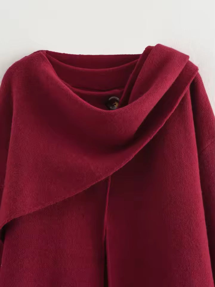 Eleganter Damen Poncho-Mantel