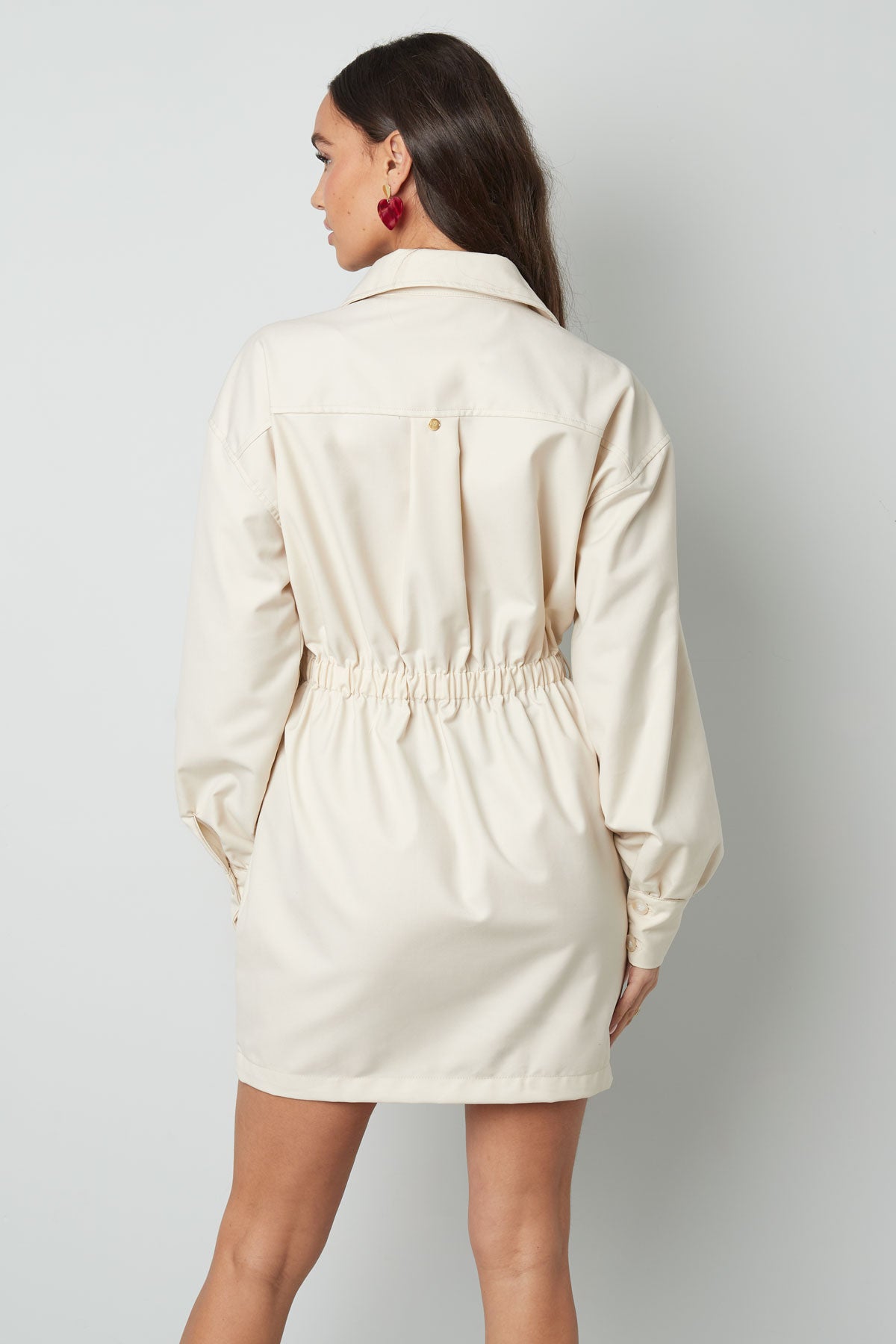Langärmliger Playsuit – gebrochenes Weiß 