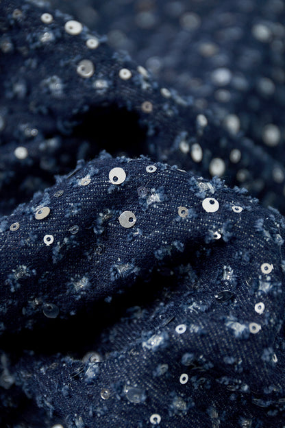 Denim-Jeans mit Pailletten