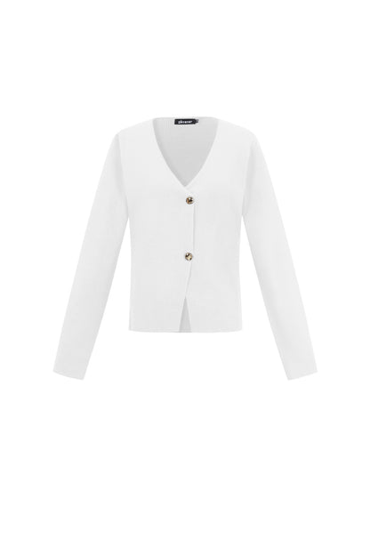 Eine symmetrische Strickjacke