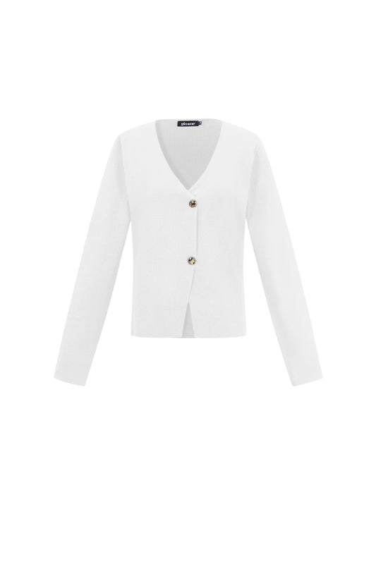 Eine symmetrische Strickjacke