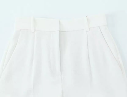 Elegantes 2-Teiler Set mit Taillengürtel – Blazer-Weste & Hose