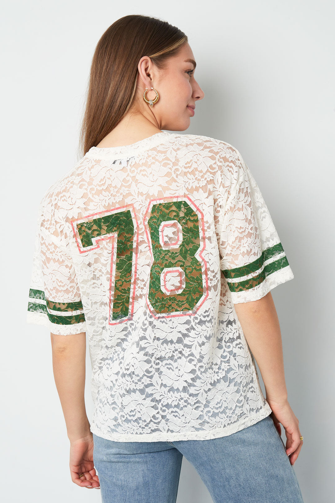 Polyestergewebe Damen T-Shirt Sporty Farbkontrast
