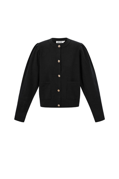 Gestrickte Viskose Damen-Cardigan Herbst/Winter Casual Einfarbig