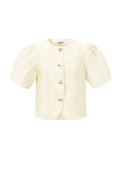 Gewebte Polyesterfasern Damen Kurzarm Oberteile Elegant Einfarbige Farbe Frühling/Sommer