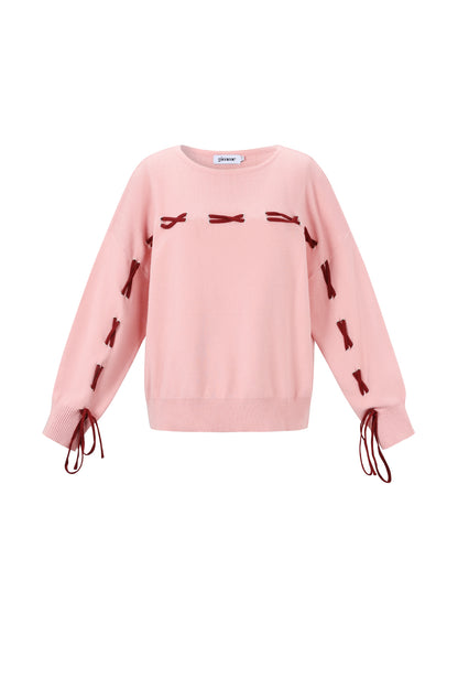 Gestrickte Viskose Damen Pullover Casual Farbkontrast