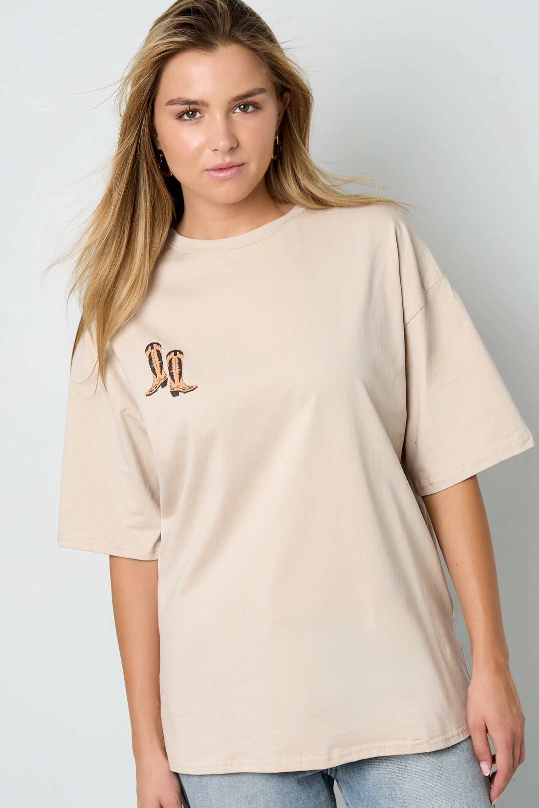 Cotton Knitted Damen T-Shirt Casual Cartoon