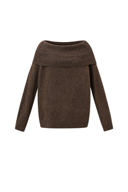 Schulterfreier Basic-Pullover