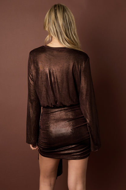 Festliches funkelndes Wickelkleid