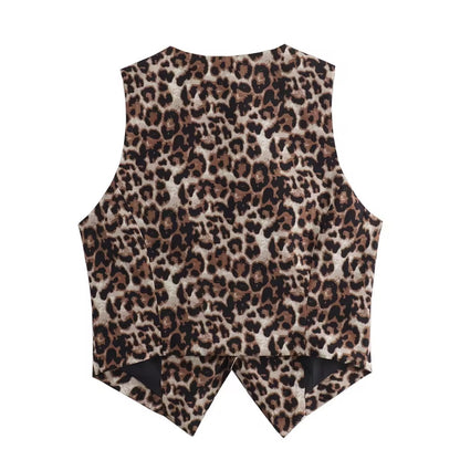 Leopardenmuster Weste