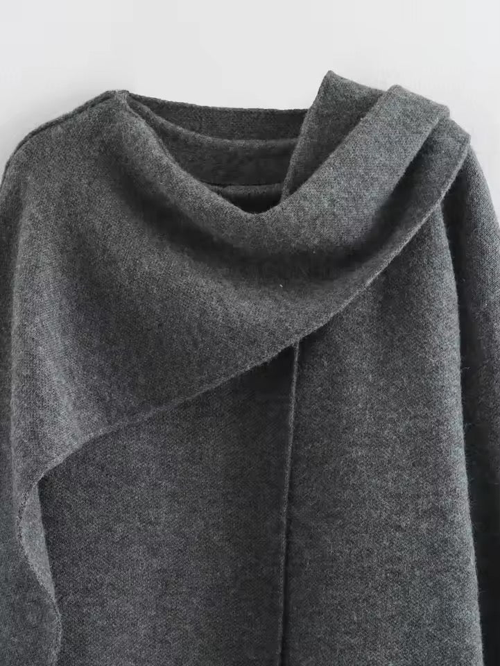 Eleganter Damen Poncho-Mantel