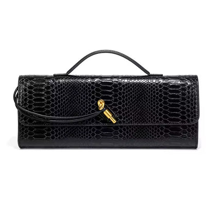 Elegante Clutch-Tasche in Schlangenoptik