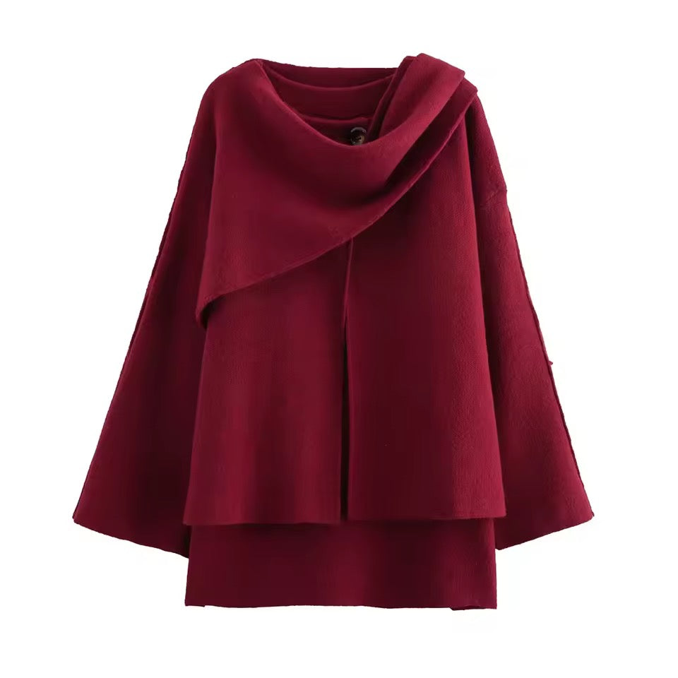 Eleganter Damen Poncho-Mantel