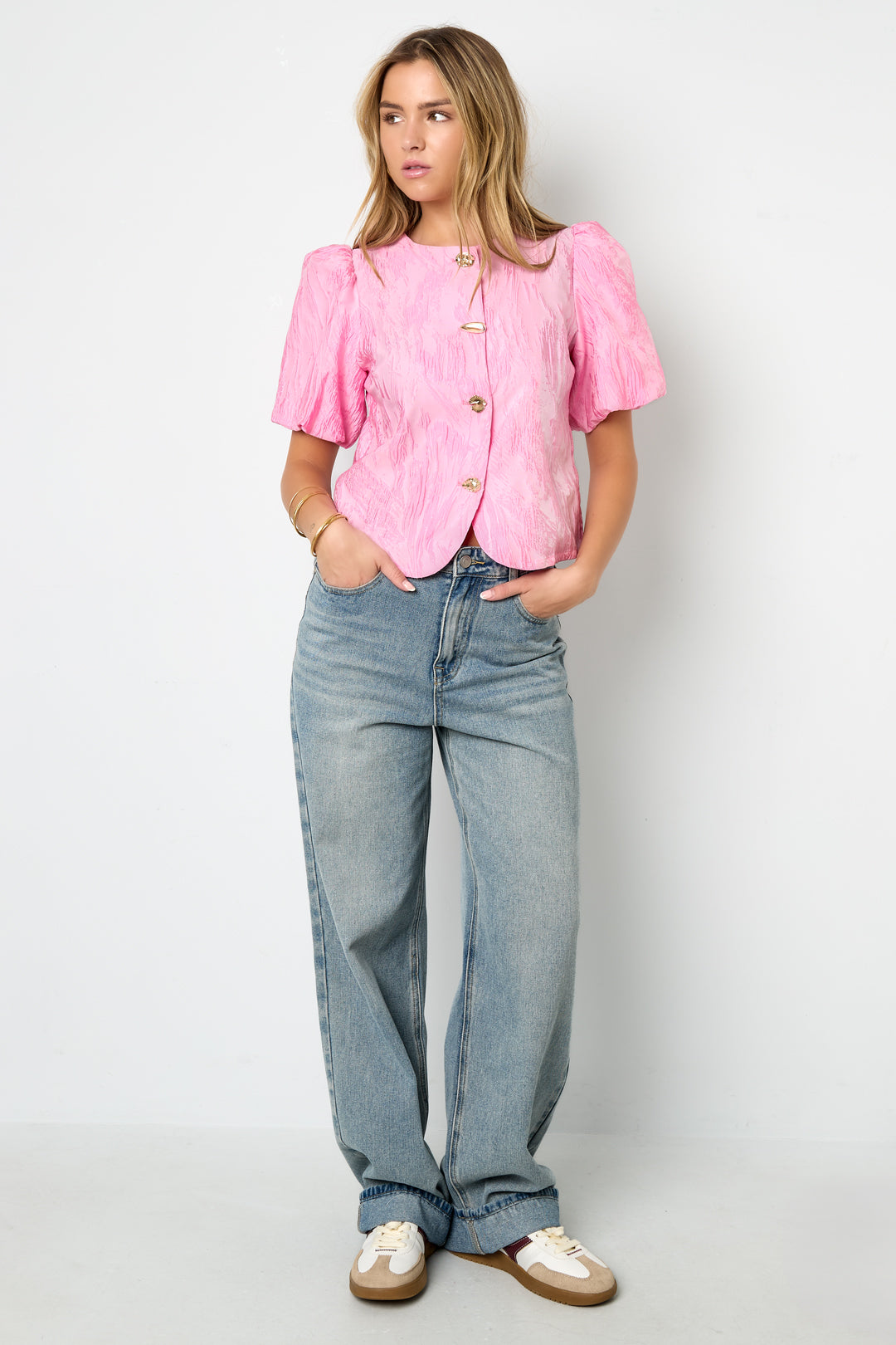 Gewebte Polyesterfasern Damen Kurzarm Oberteile Elegant Einfarbige Farbe Frühling/Sommer