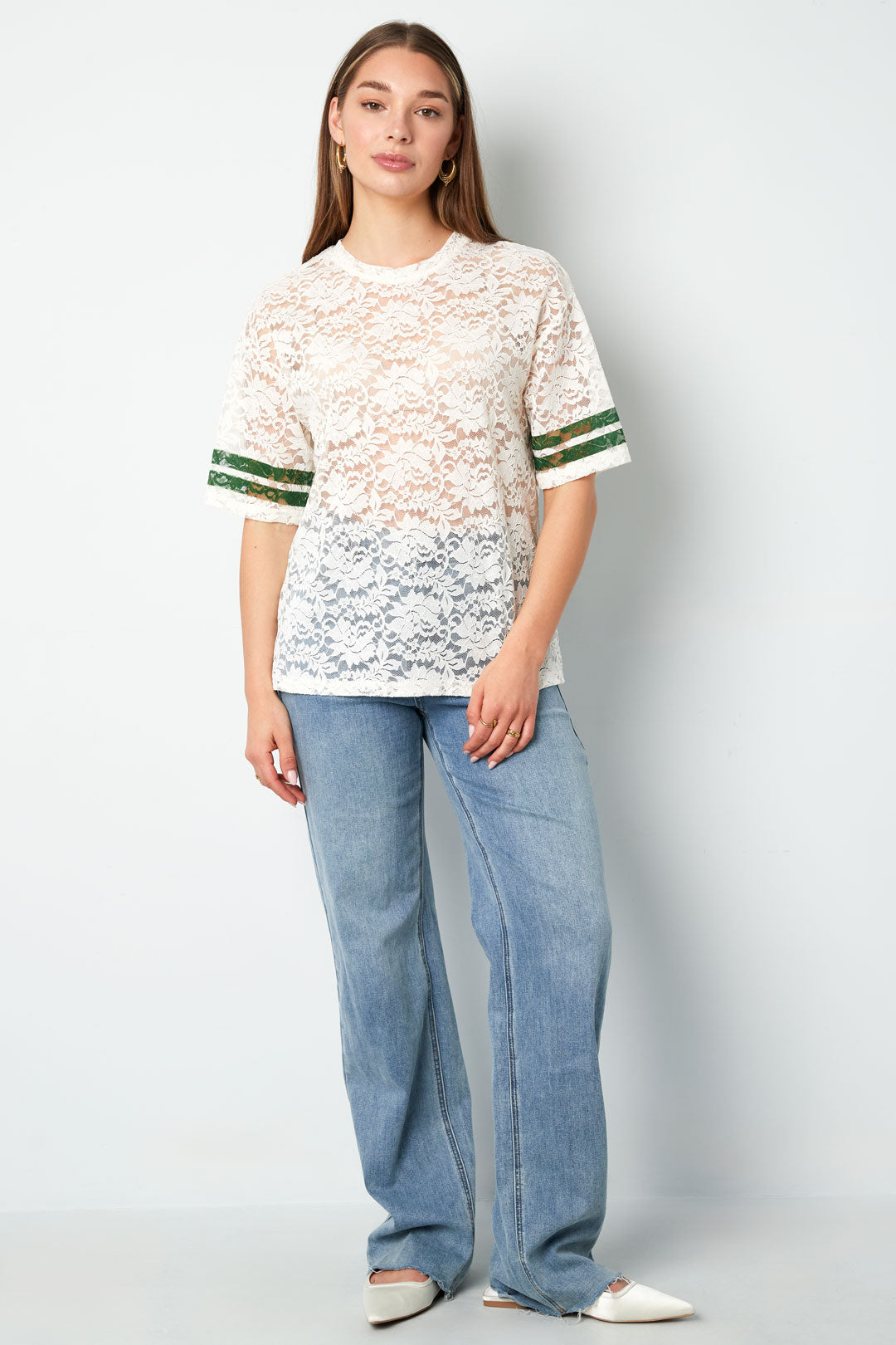 Polyestergewebe Damen T-Shirt Sporty Farbkontrast