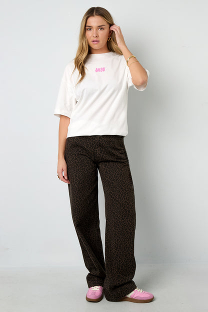 Baumwolle Gestrickte Damen T-Shirt Casual Letters