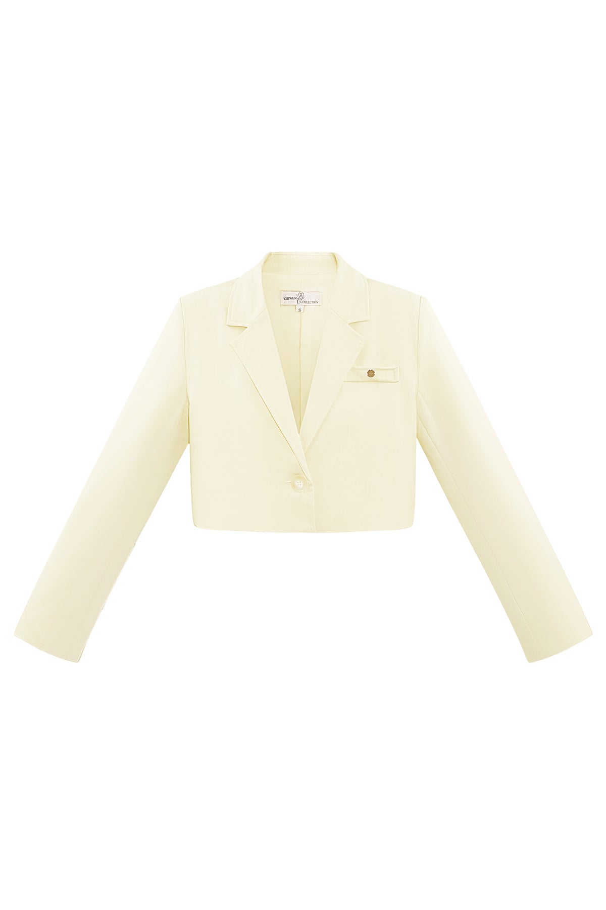 Kurzer Blazer – gebrochenes Weiß