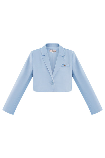 Kurzer Blazer – gebrochenes Weiß