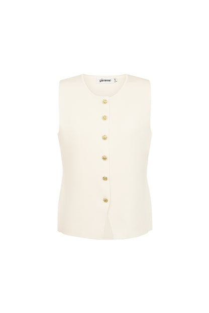 Oberteil „Knots about you“ - Cremeweiß