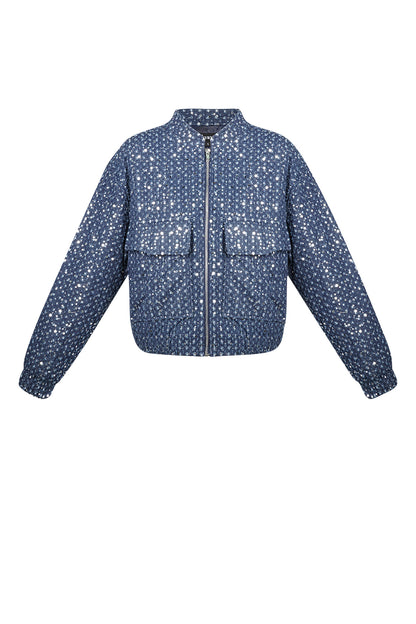 Jeansjacke mit Pailletten