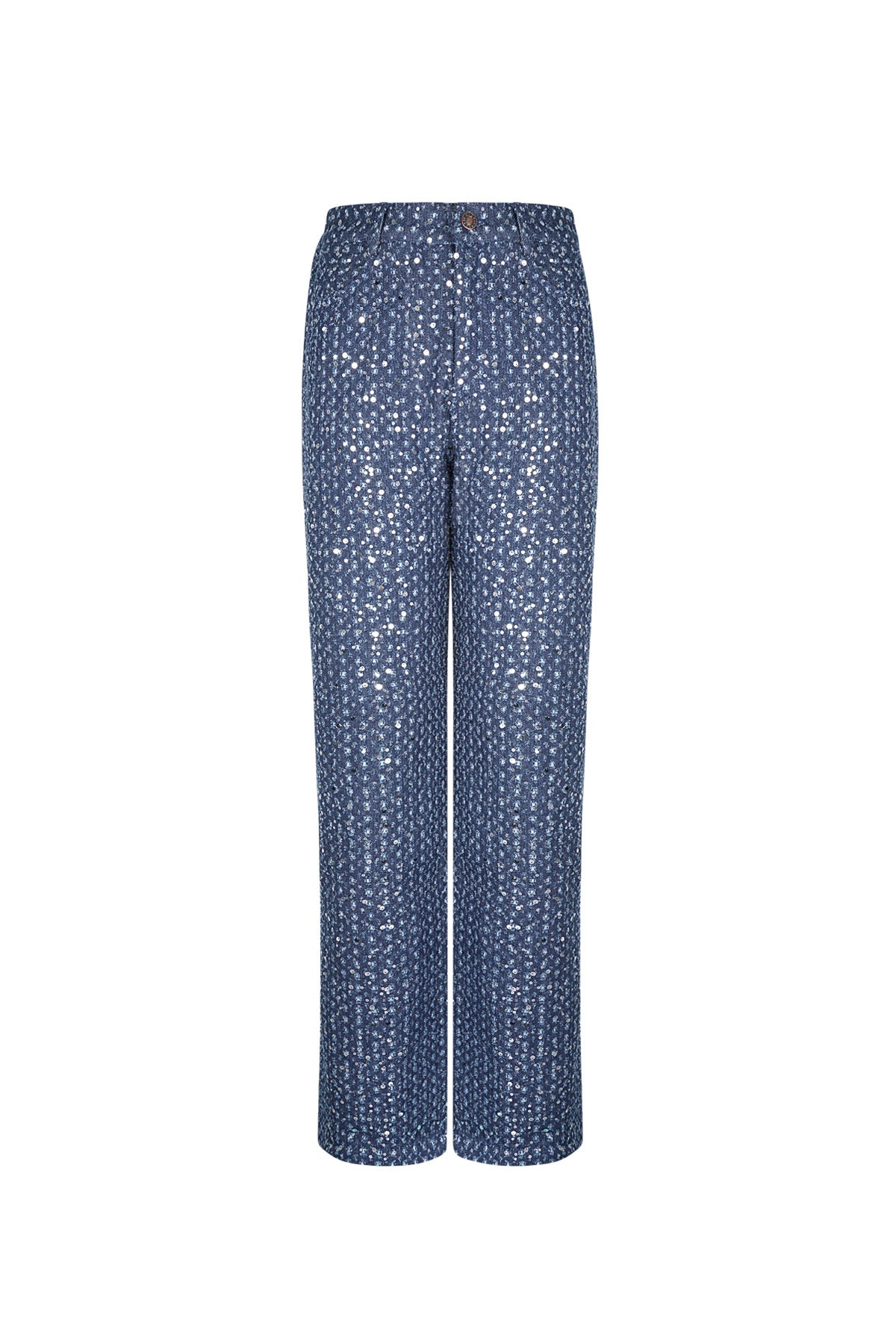 Denim-Jeans mit Pailletten