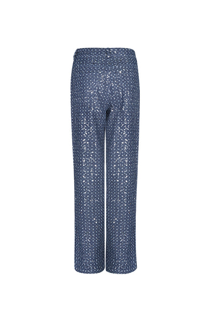 Denim-Jeans mit Pailletten