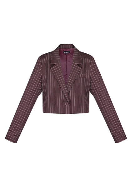 Kurzer Blazer mit Kreidestreifen