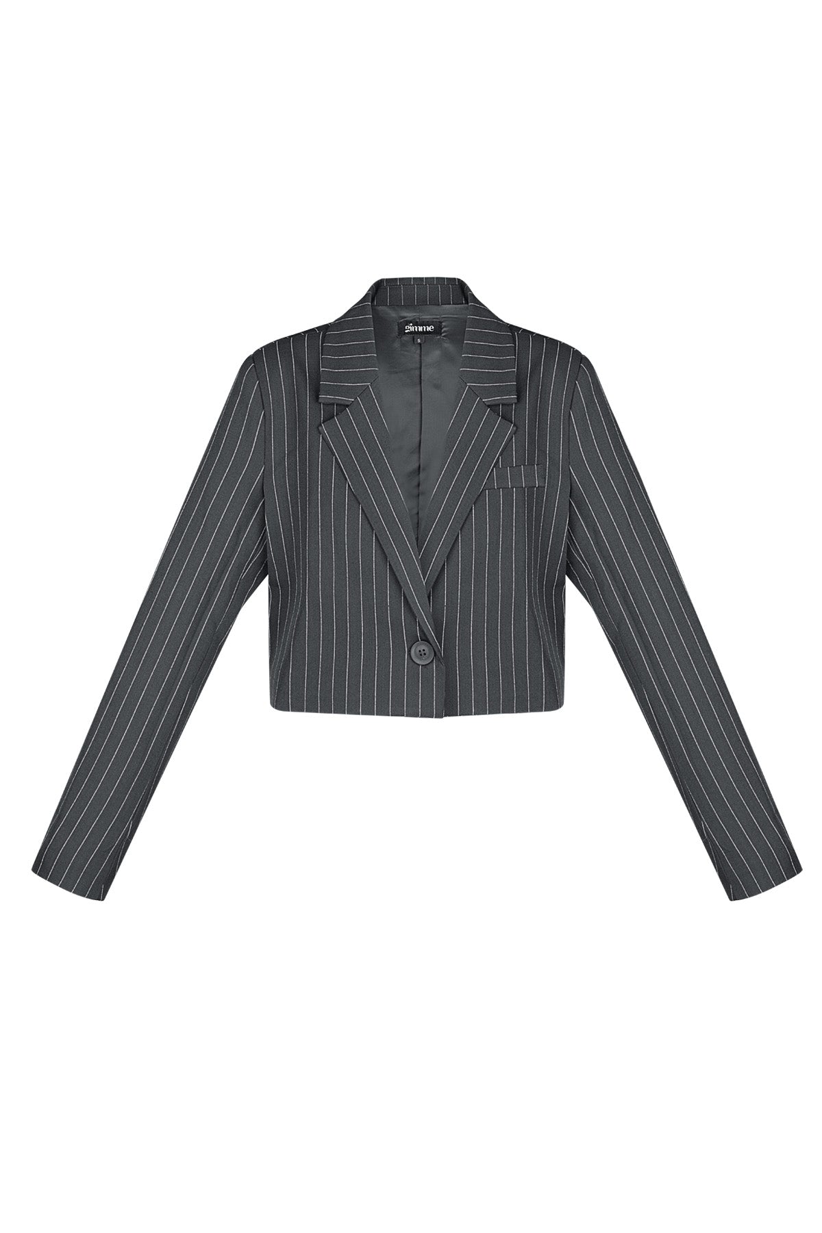 Kurzer Blazer mit Kreidestreifen