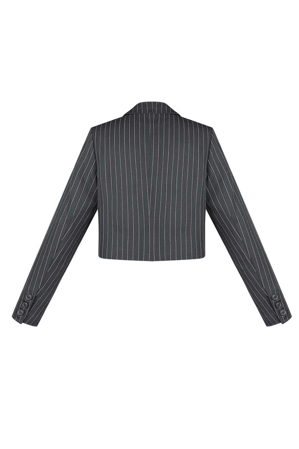 Kurzer Blazer mit Kreidestreifen