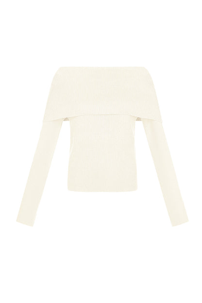 Schulterfreies Basic-Top - Burgunderrot