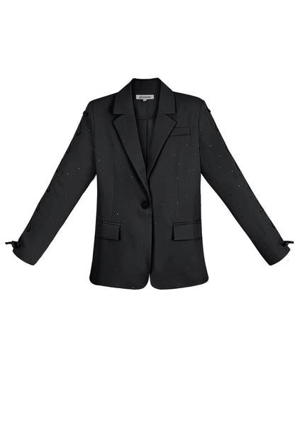 Blazer mit Steinen und Schnürärmeln