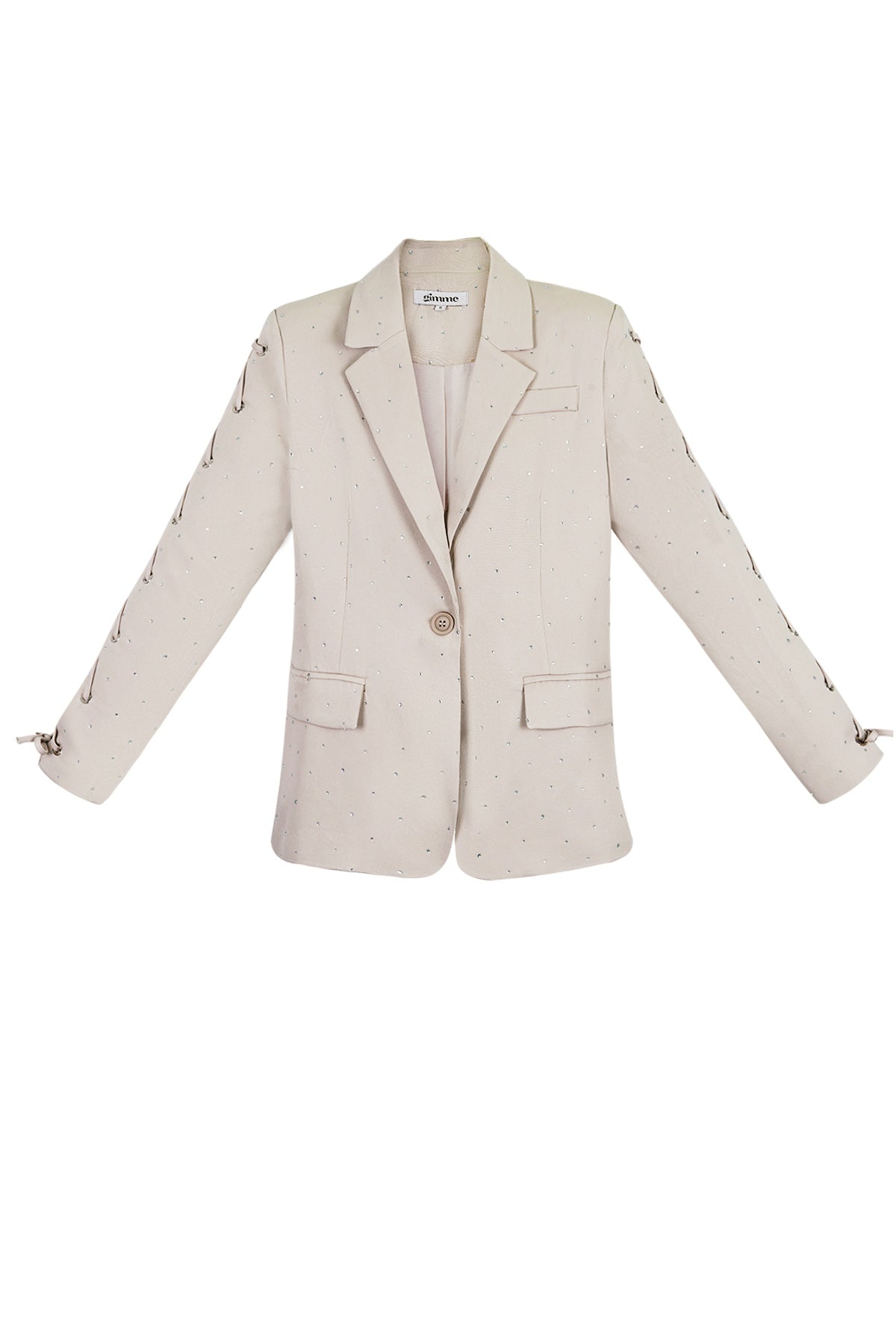 Blazer mit Steinen und Schnürärmeln