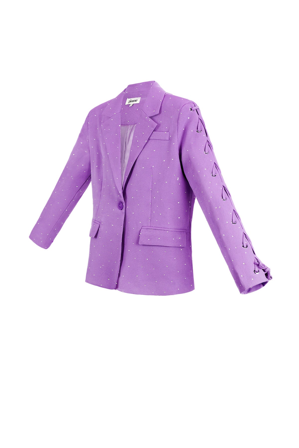 Blazer mit Steinen und Schnürärmeln