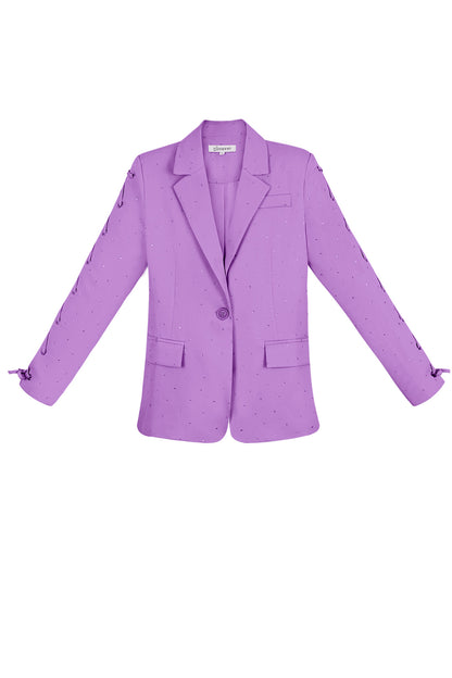 Blazer mit Steinen und Schnürärmeln