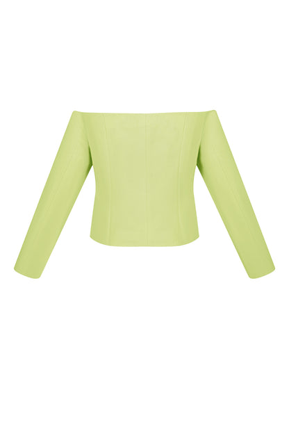Off-Shoulder-Blazer-Oberteil