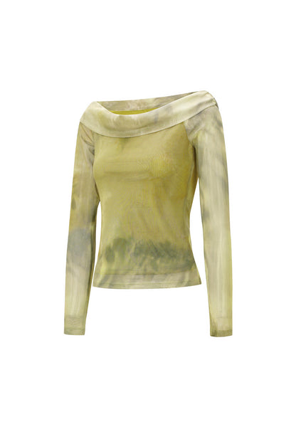 Gewebter Polyester Damen Langarm Oberteil Elegantes Einfarbig Frühling/Sommer