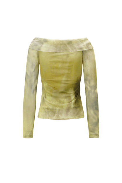 Gewebter Polyester Damen Langarm Oberteil Elegantes Einfarbig Frühling/Sommer