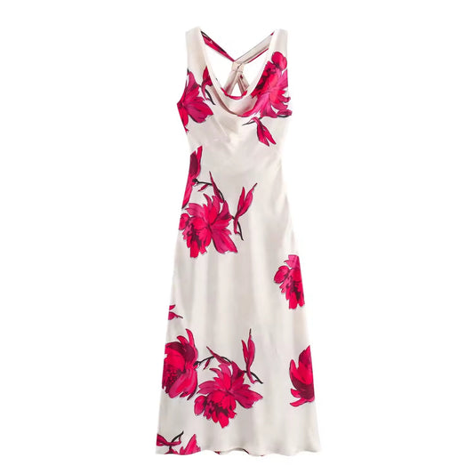 Florales Sommerkleid mit Rückenausschnitt