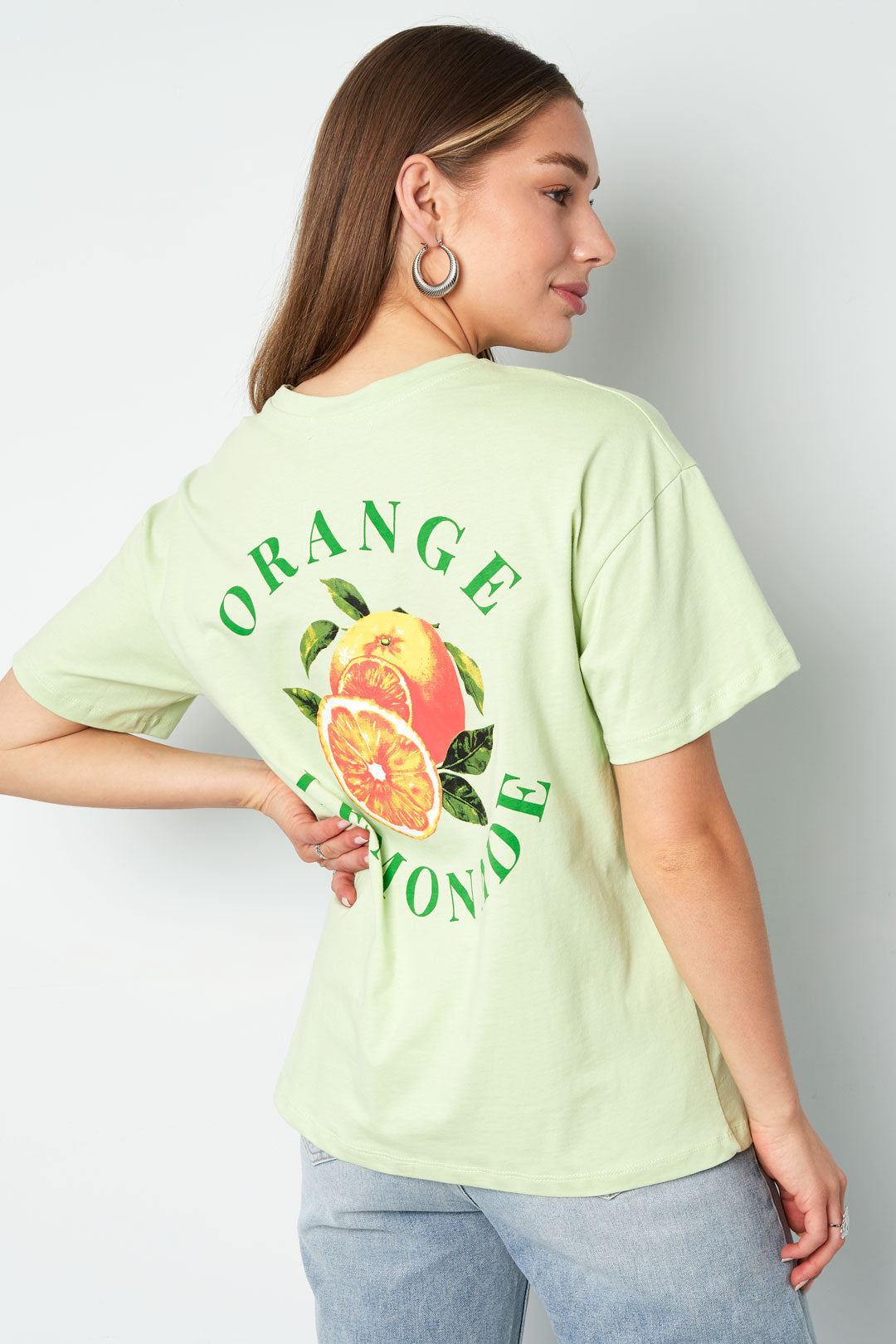 Strick Damen T-Shirt Casual Botanisch