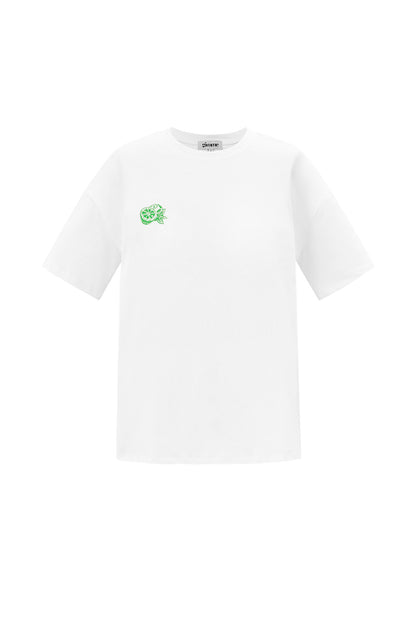Strick Damen T-Shirt Casual Botanisch