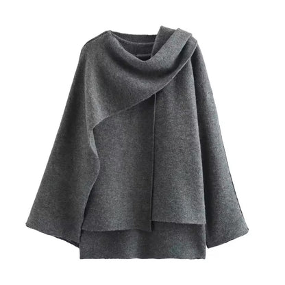 Eleganter Damen Poncho-Mantel