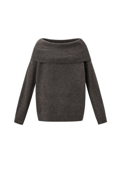 Schulterfreier Basic-Pullover