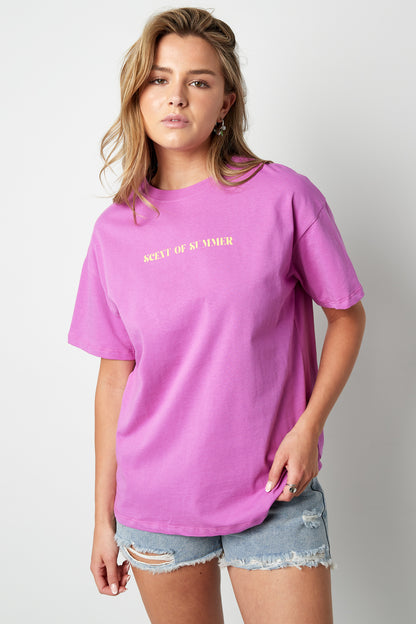 Baumwolle Damen T-Shirt Casual Letters