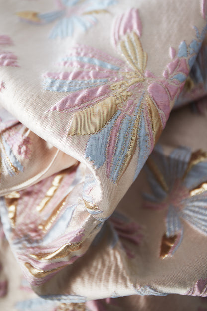 Gewebte Polyesterfasern Damen Kurzarm Oberteil Elegantes Blumenmuster