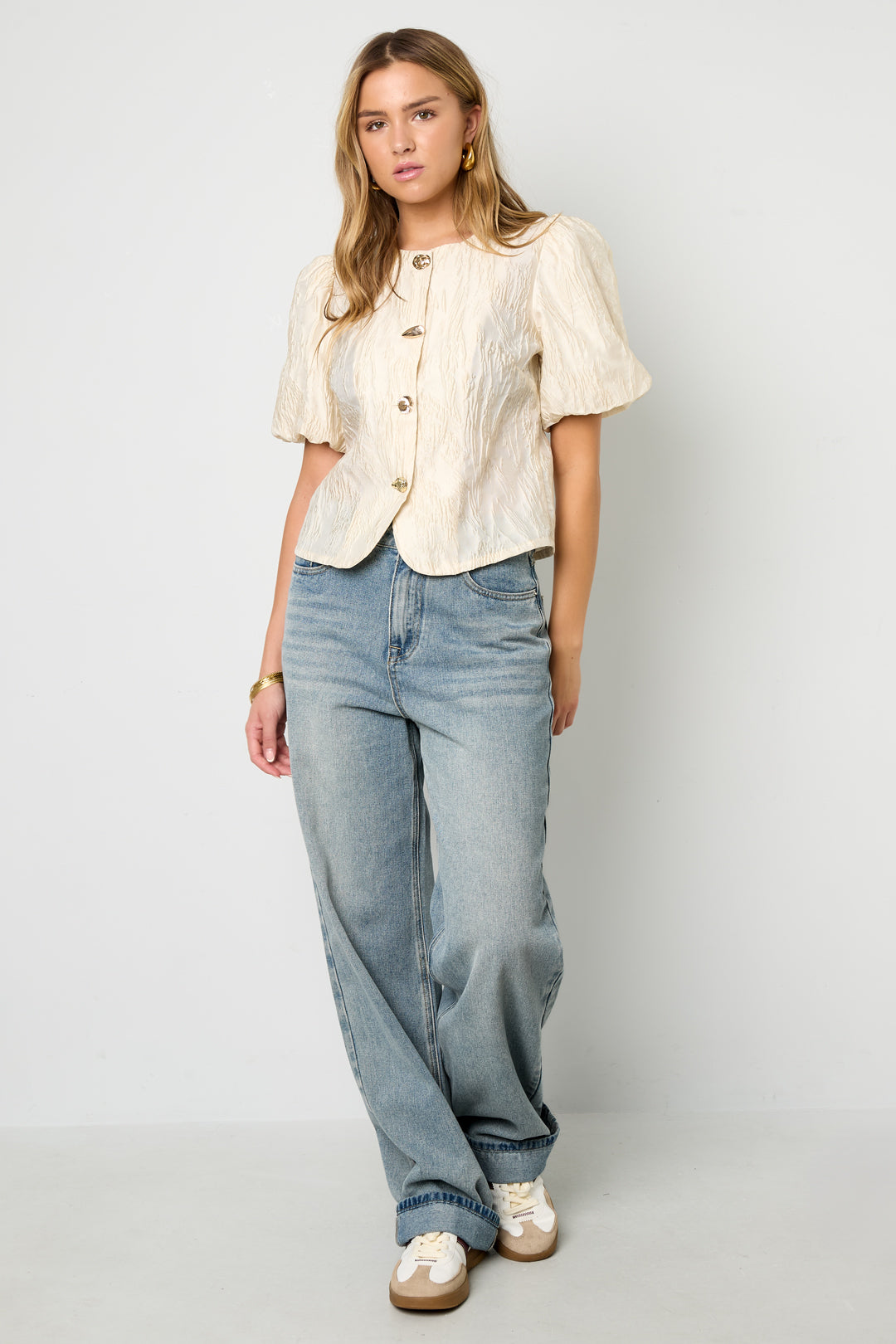 Gewebte Polyesterfasern Damen Kurzarm Oberteile Elegant Einfarbige Farbe Frühling/Sommer