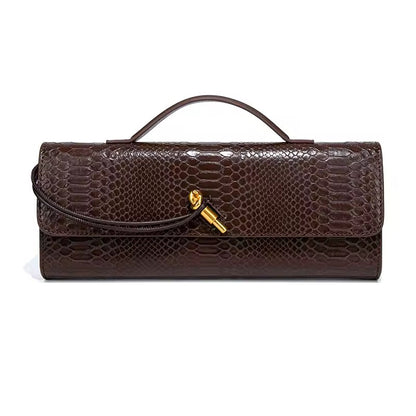Elegante Clutch-Tasche in Schlangenoptik