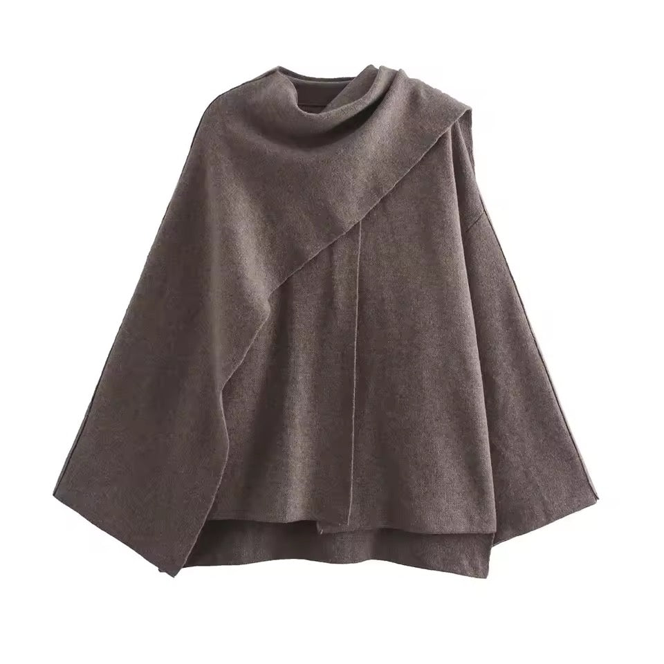 Eleganter Damen Poncho-Mantel